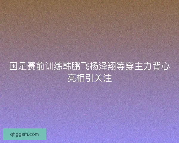 国足赛前训练韩鹏飞杨泽翔等穿主力背心亮相引关注