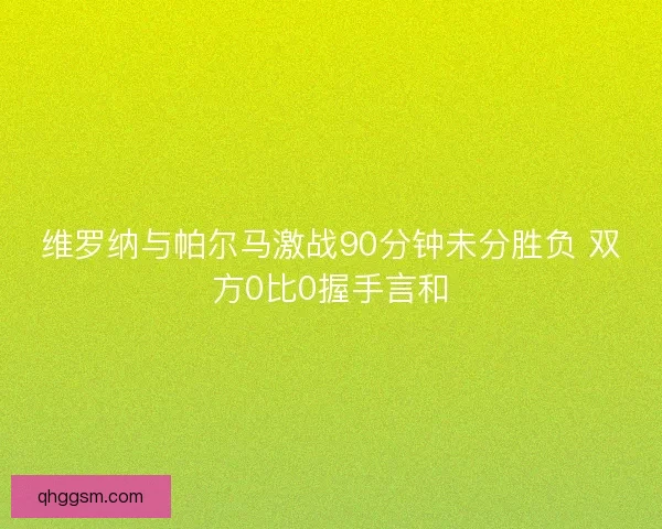 维罗纳与帕尔马激战90分钟未分胜负 双方0比0握手言和
