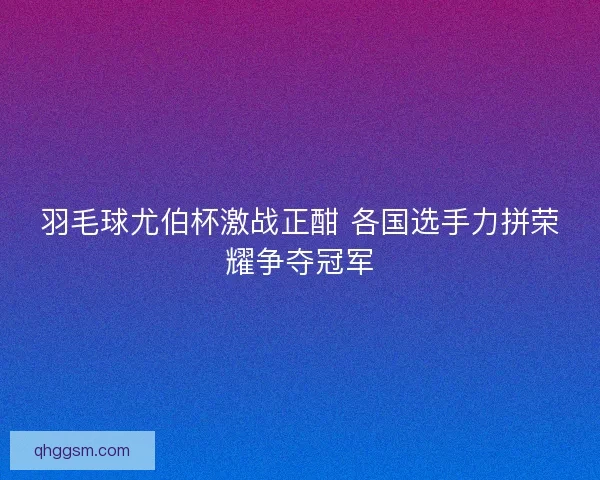 羽毛球尤伯杯激战正酣 各国选手力拼荣耀争夺冠军 羽毛球尤伯杯激战正酣 各国选手力拼荣耀争夺冠军